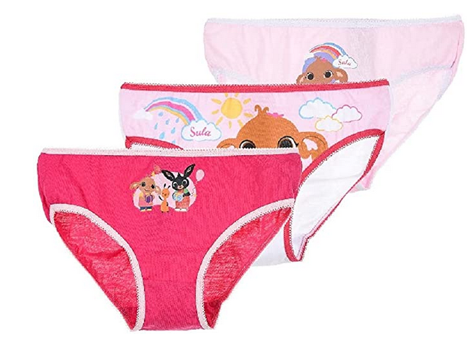 Bing Bunny, 3pk Blue/Blue/Red Underwear