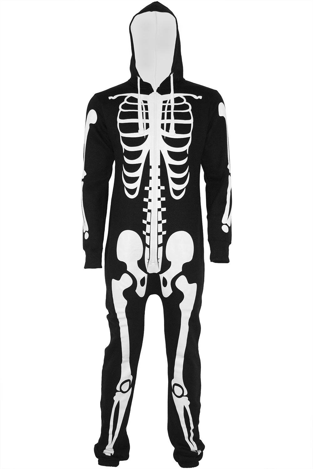 Skeleton zip up onesie hot sale