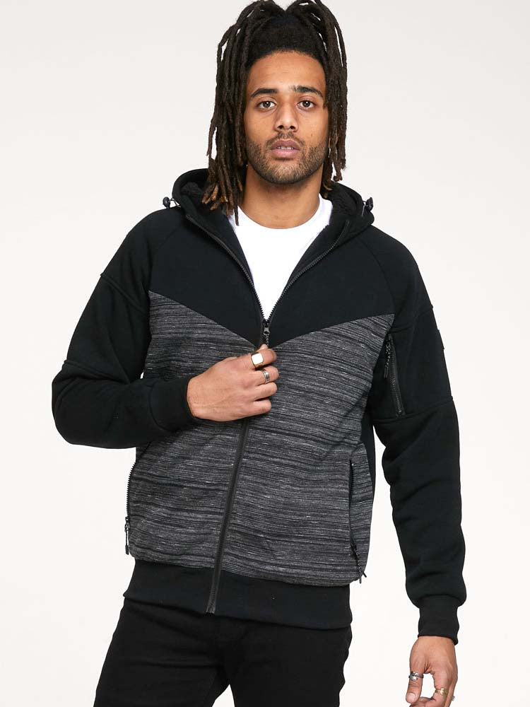 D555 Full Zip Hoodie Sweatshirt with Sherpa Lining S-8XL