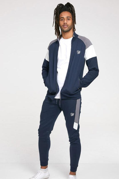 D555 Couture Tracksuit Full Zip Two-Tone Navy Sweatshirt and Joggers