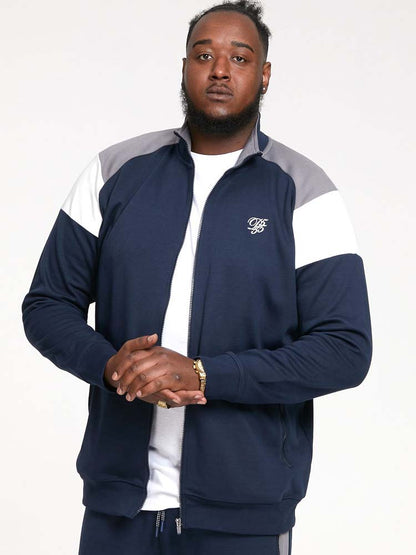 D555 Couture Tracksuit Full Zip Two-Tone Navy Sweatshirt and Joggers