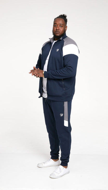 D555 Couture Tracksuit Full Zip Two-Tone Navy Sweatshirt and Joggers