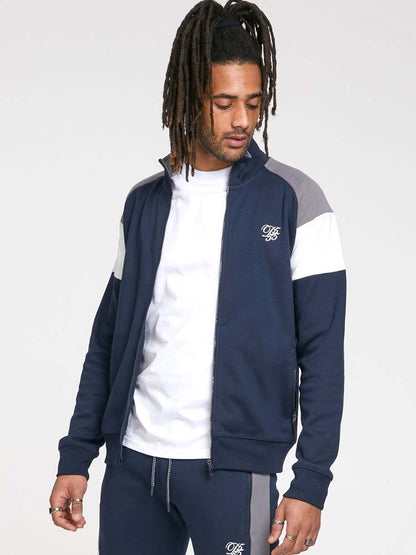 D555 Couture Tracksuit Full Zip Two-Tone Navy Sweatshirt and Joggers