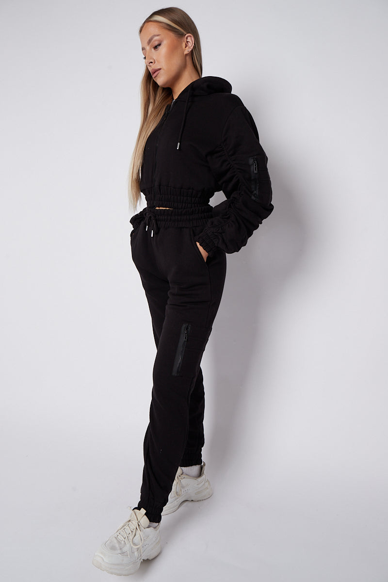 Tracksuit with Ruched Sleeves 2-Piece Set