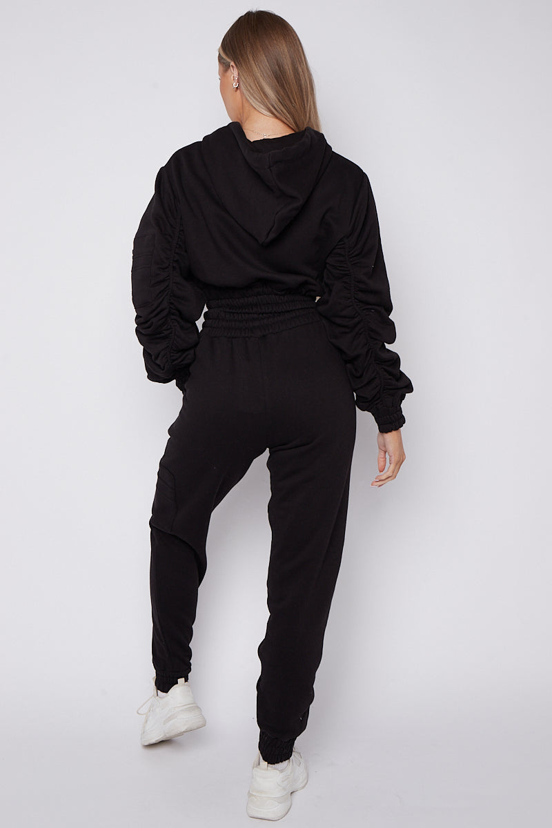 Tracksuit with Ruched Sleeves 2-Piece Set