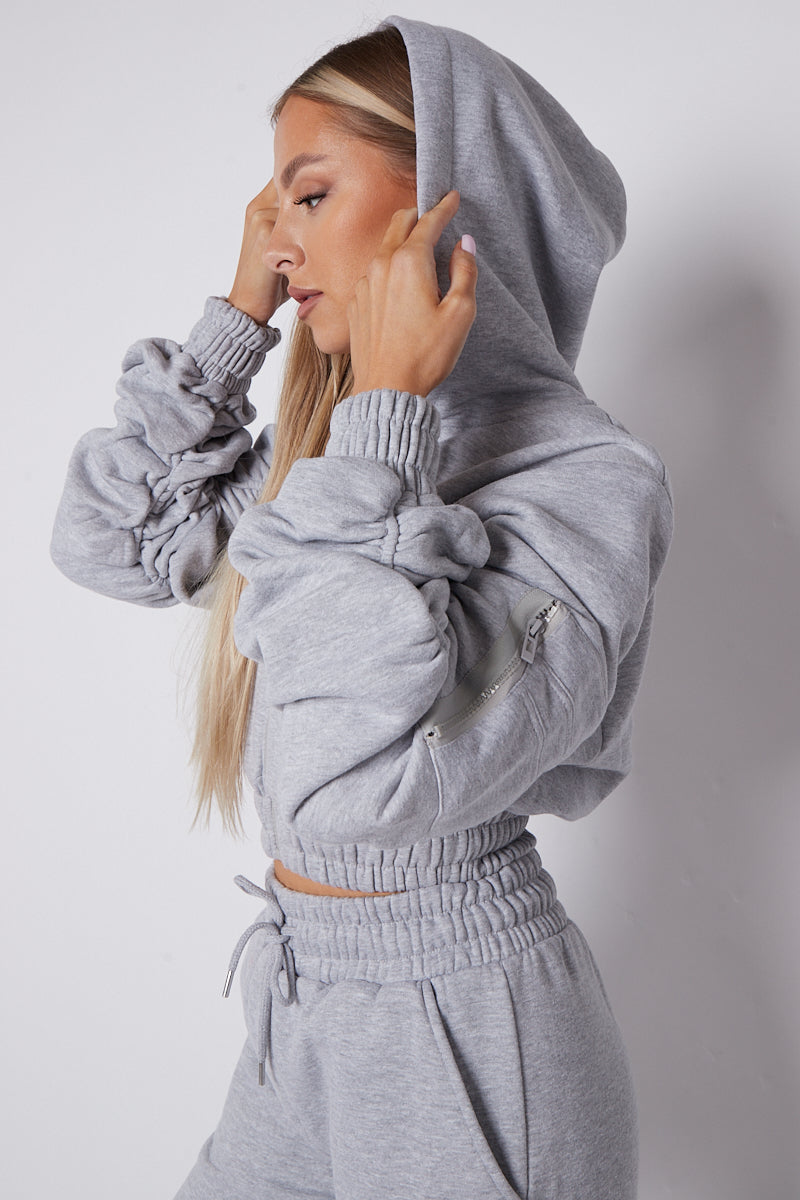 Tracksuit with Ruched Sleeves 2-Piece Set