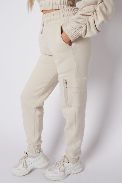 Tracksuit with Ruched Sleeves 2-Piece Set