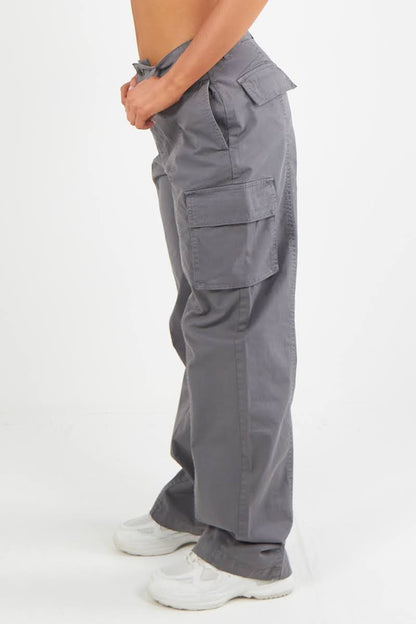 Combat Stretch Cotton Low Waist Cargo Trousers