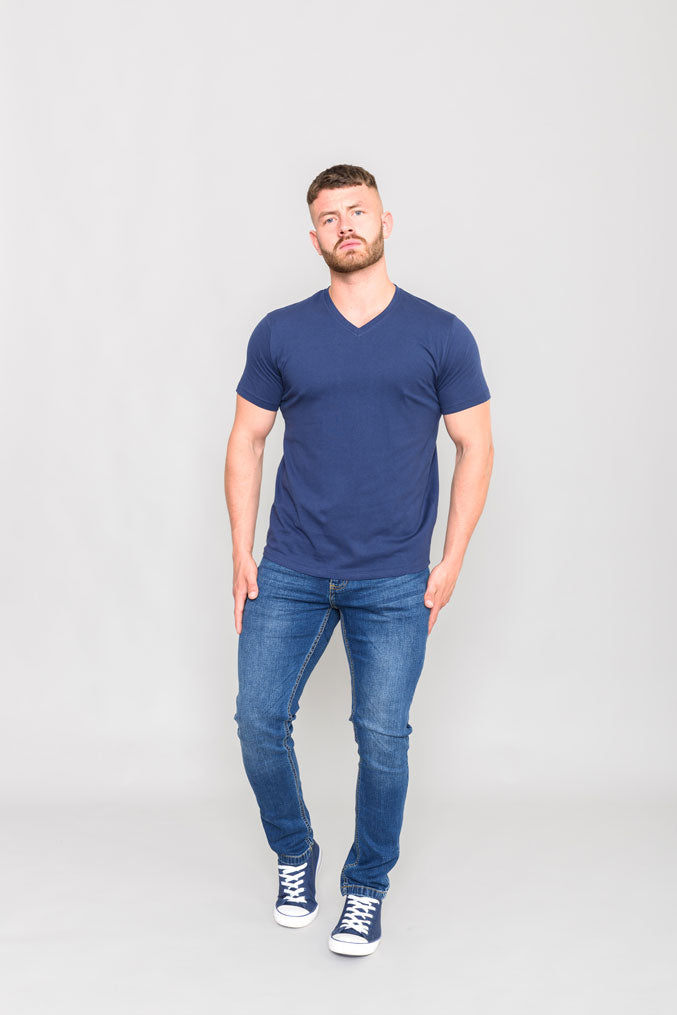 Duke D555 V-Neck Cotton Short Sleeve T-Shirt