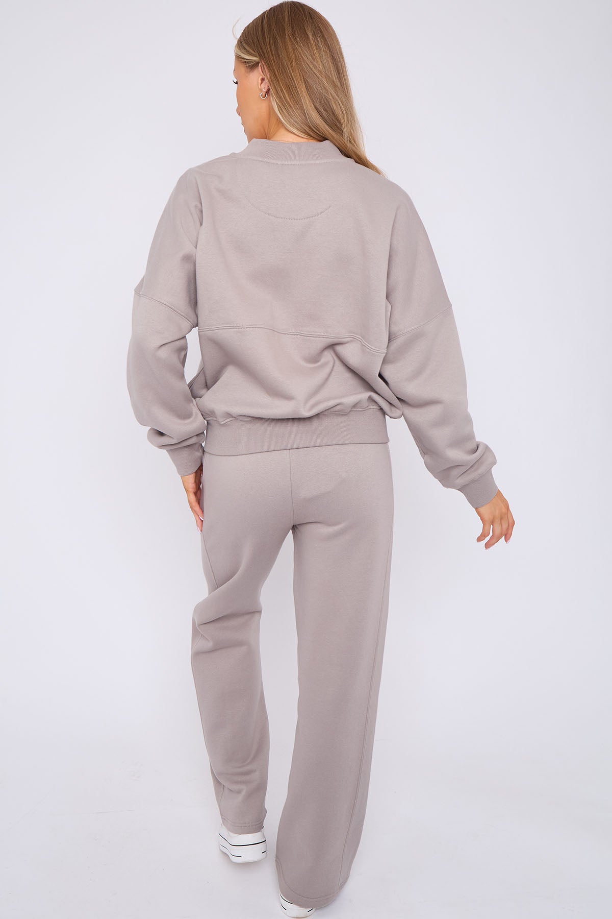 Full Zip Sweatshirt and Straight Leg Joggers Tracksuit Set - 10 colours