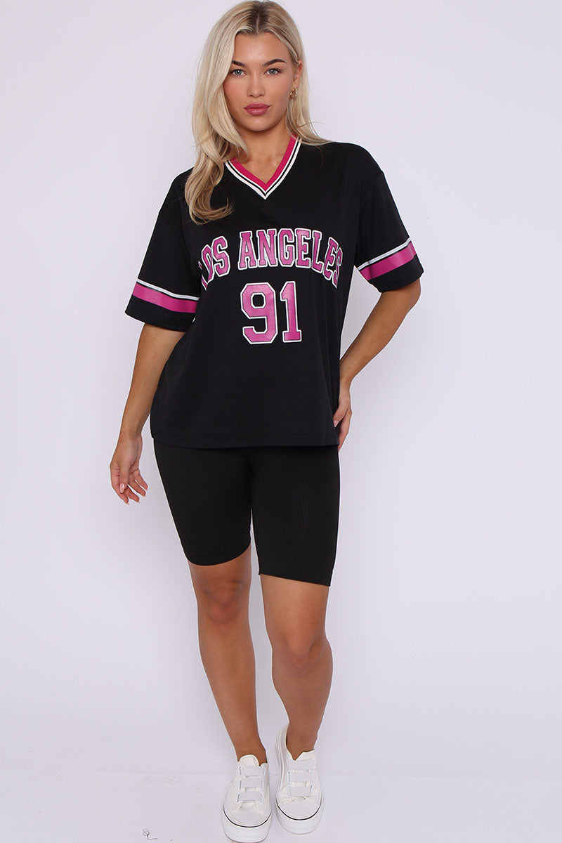 Oversized LA 91 Football Varsity T-shirt