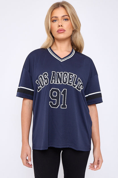 Oversized LA 91 Football Varsity T-shirt