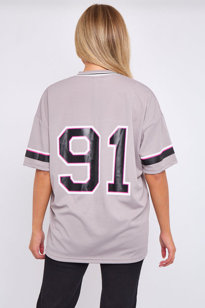 Oversized LA 91 Football Varsity T-shirt