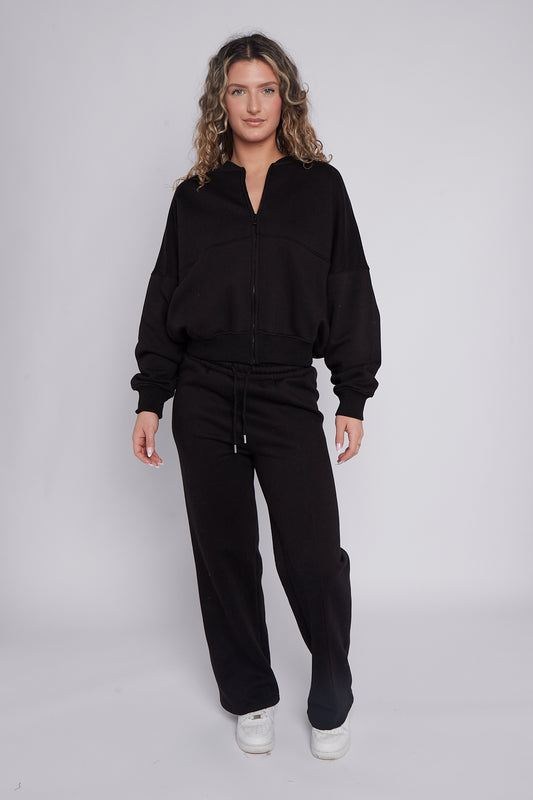 Full Zip Sweatshirt and Straight Leg Joggers Tracksuit Set