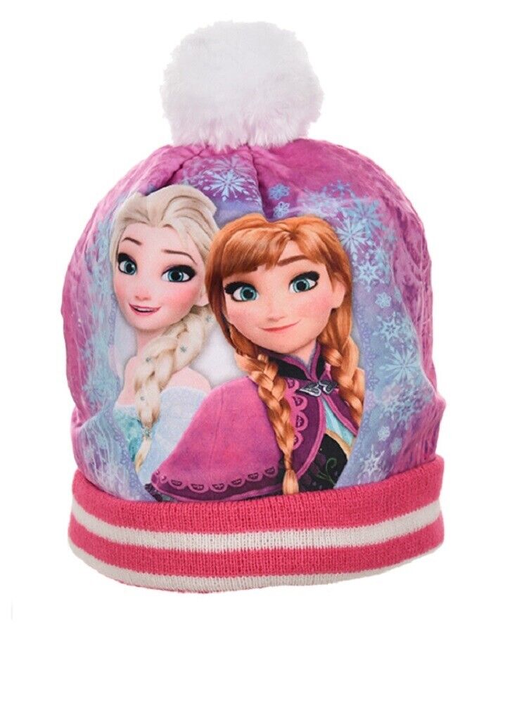 Disney Frozen Elsa & Anna Beanie Bobble Hat