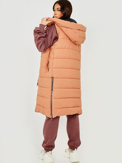 Hooded Long Line Puffer Padded Gilet Jacket Coat - 16 colours