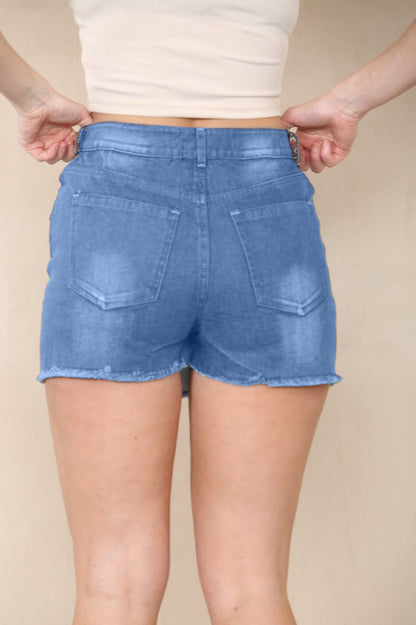 High-Rise Mini Denim Skort