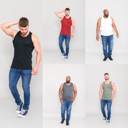 D555 Basic Summer Muscle Vest M-8XL