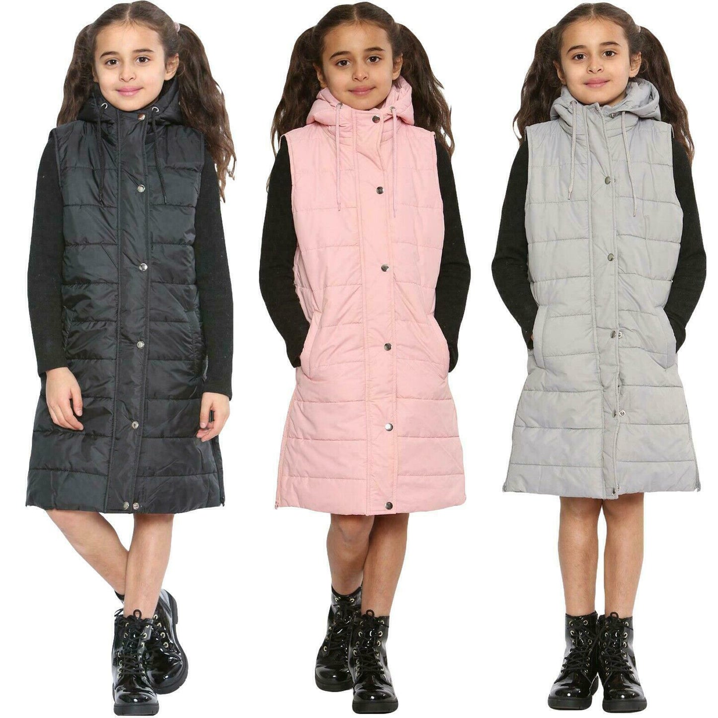 Long Hooded Gilet Jacket