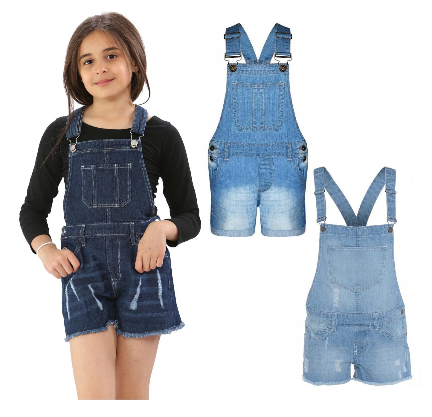 Denim Dungaree Short & Long Length Jumpsuit