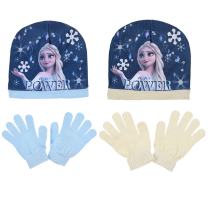 Disney Frozen Elsa Beanie Hat & Glove Set