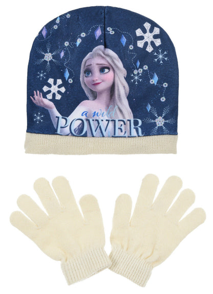 Disney Frozen Elsa Beanie Hat & Glove Set