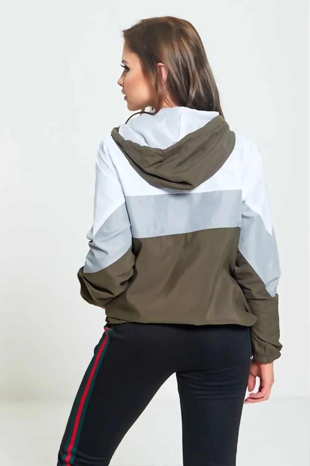 Two-tone Block Contrast Windbreaker Jacket