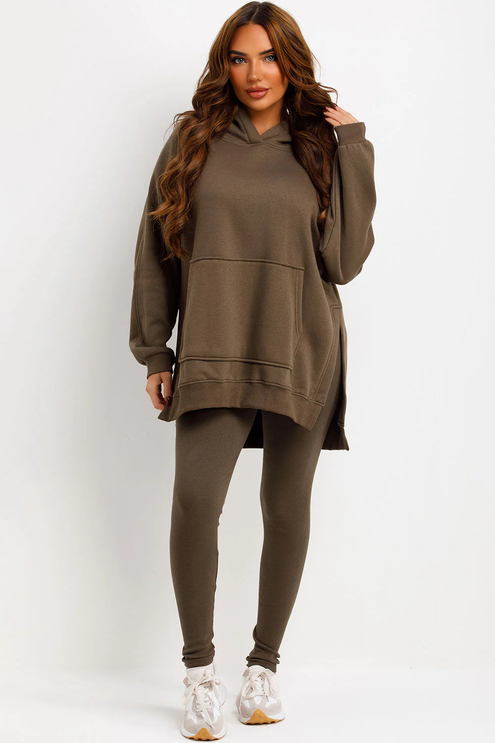 Oversized Hoodie & Ribbed Leggings Set - 17 colours