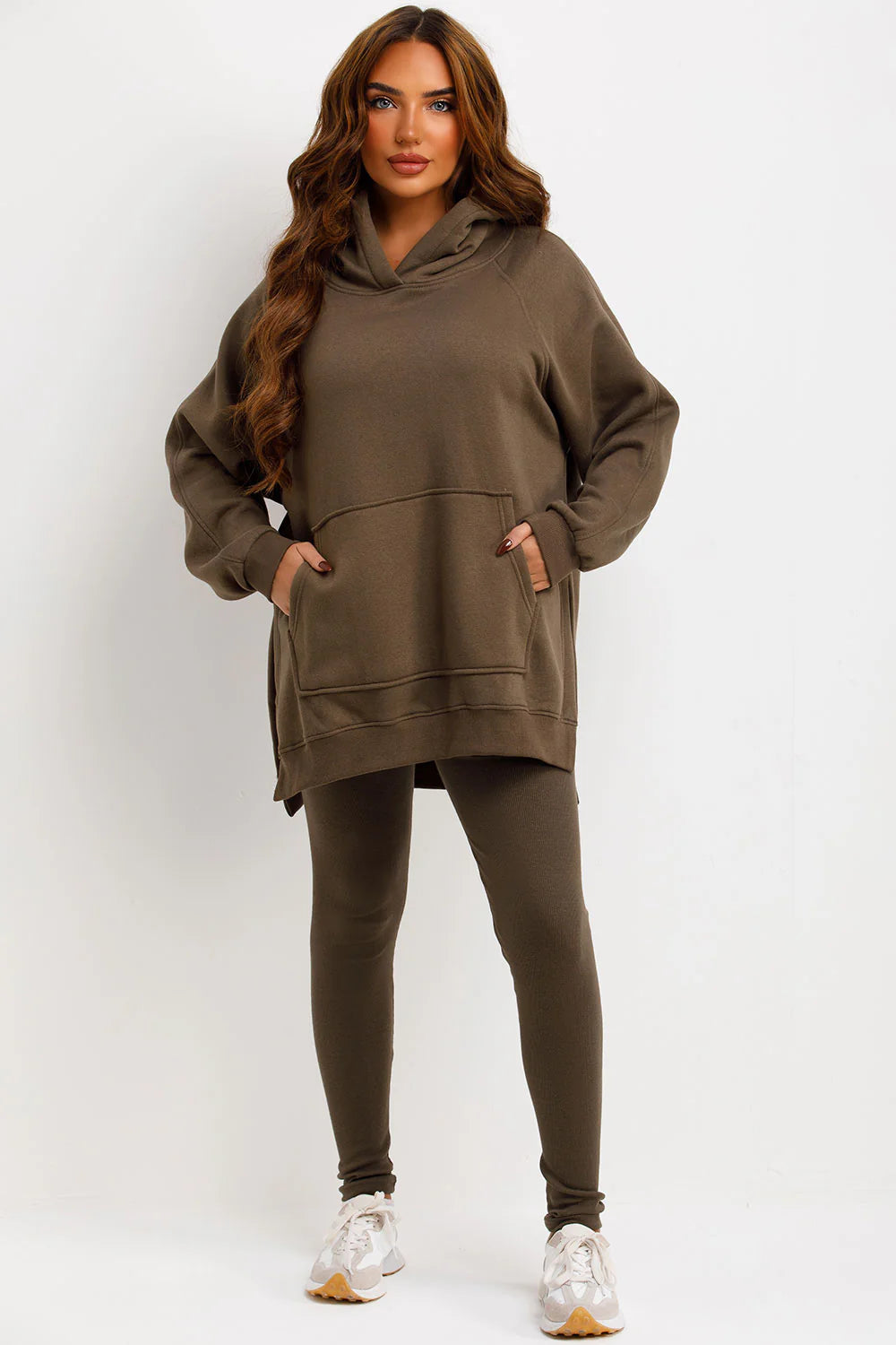 Oversized Hoodie & Ribbed Leggings Set - 17 colours