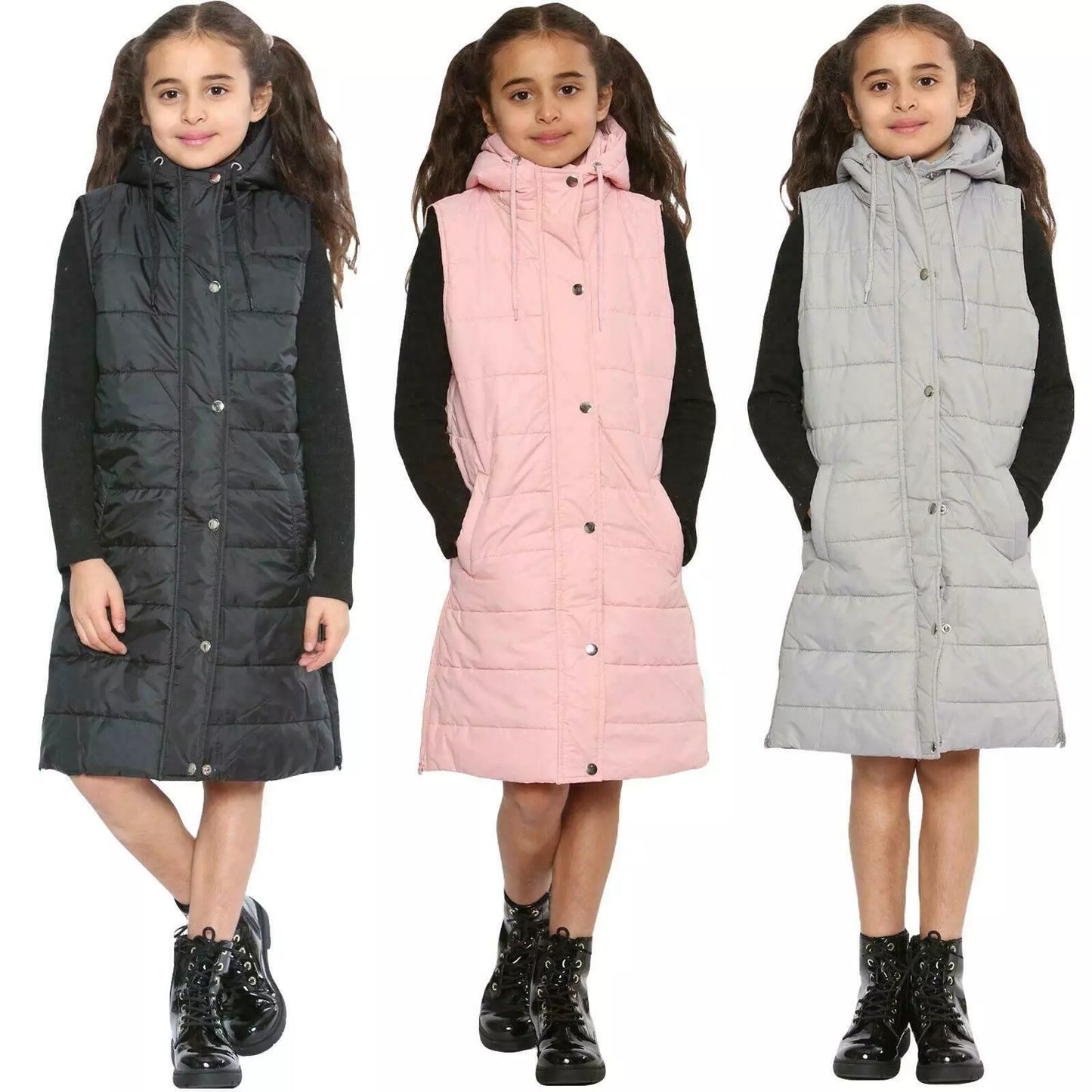 Long Hooded Gilet Coat