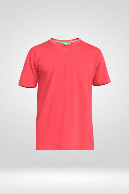 D555 V-Neck Cotton Short Sleeve T-Shirt M-8XL - 9 Colours