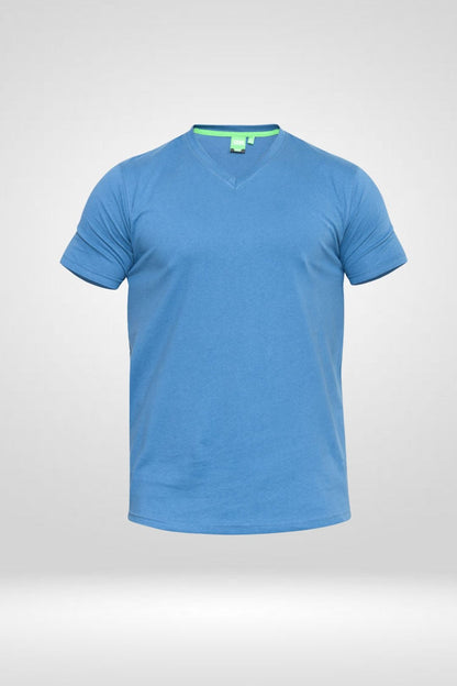 D555 V-Neck Cotton Short Sleeve T-Shirt M-8XL - 9 Colours