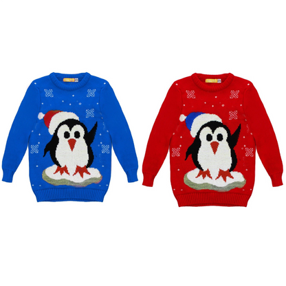 Unisex Kids Penguin Christmas Jumper