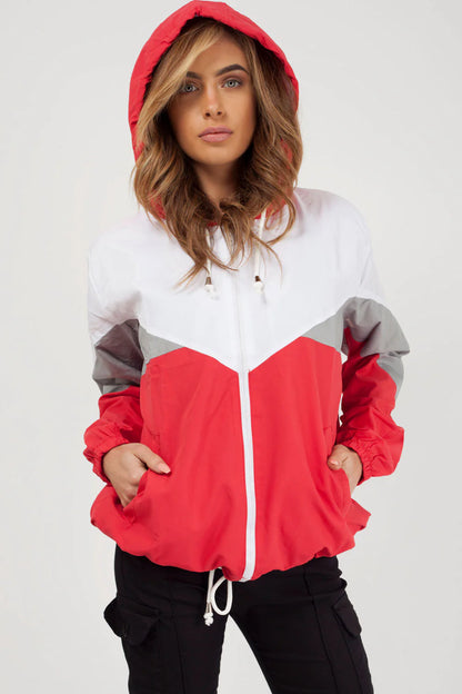 Two-tone Block Contrast Windbreaker Jacket