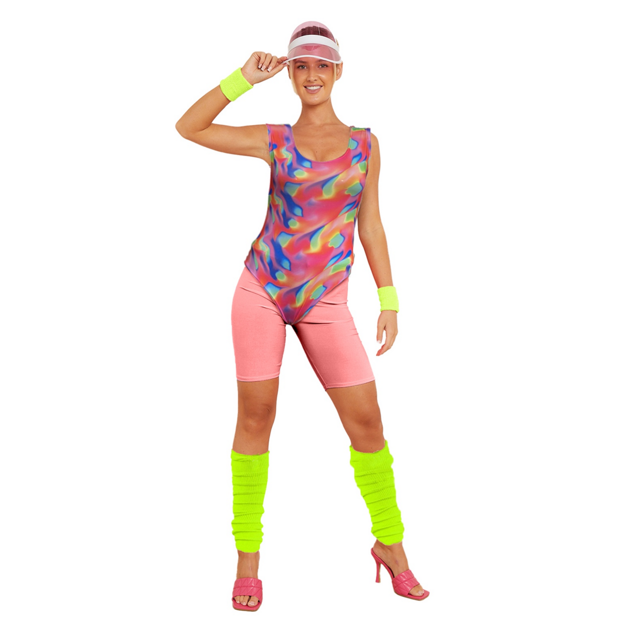 Retro Doll Rollerblade Roller Disco 80s 90s Costume Workout 5-Piece Ou ...