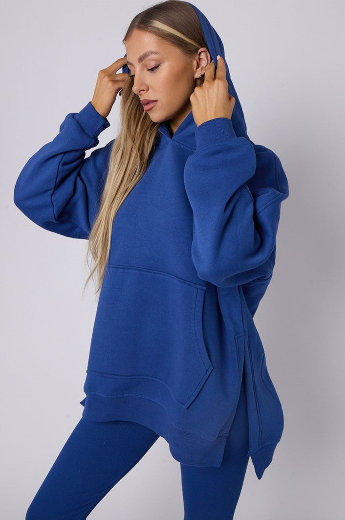 Oversized Hoodie & Ribbed Leggings Set - 17 colours