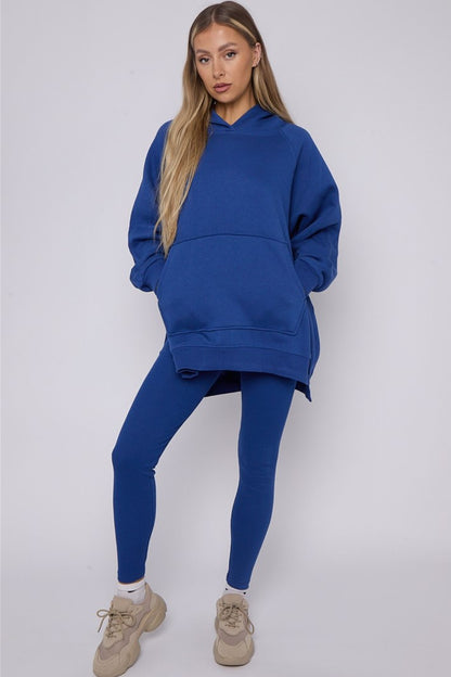 Oversized Hoodie & Ribbed Leggings Set - 17 colours