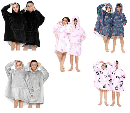 Kids Oversized Hug & Snug Hoodie Soft Blanket Hoodies UK