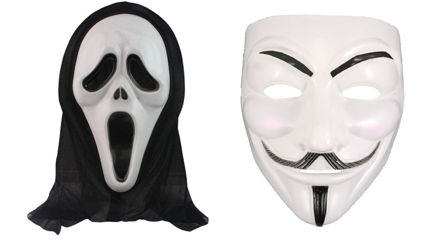 Halloween Horror Vendetta Saw Anonymous Hockey Clown Ghost Scream Masks