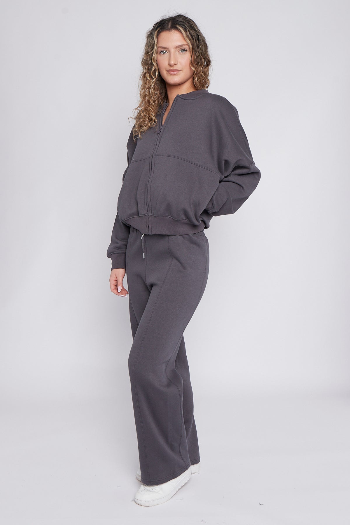 Full Zip Sweatshirt and Straight Leg Joggers Tracksuit Set - 10 colours