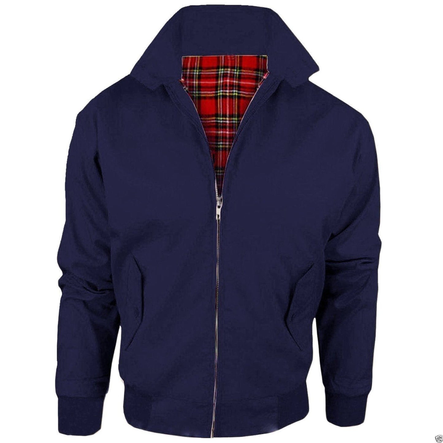 Men's Harrington Vintage Inspired Navy Blue Jacket