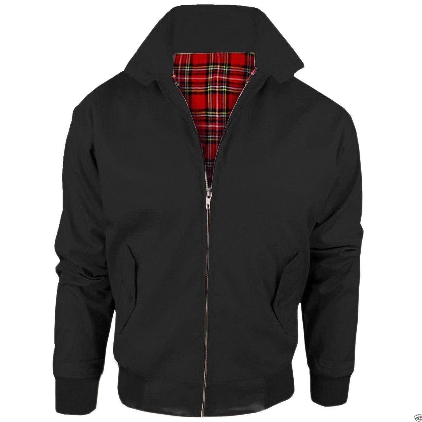 Men's Harrington Vintage Inspired Black Jacket.