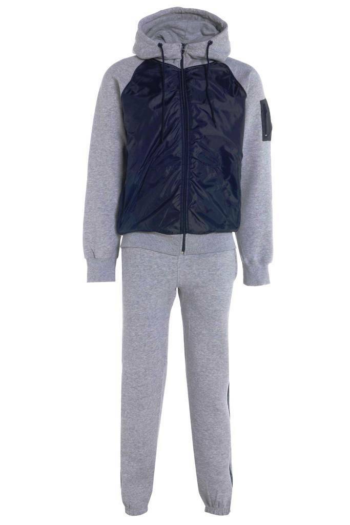 Men's Tracksuit In Silver Grey .