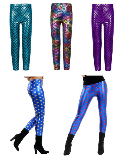 Mermaid & Star Metallic Leggings