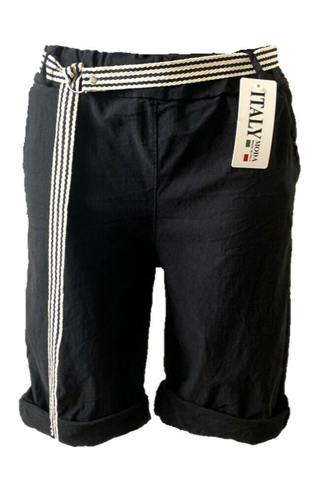 Italian Ladies Shorts in Black.