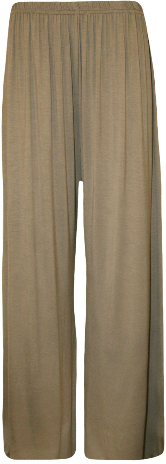 Ladies Wide Leg Mocha Palazzo Pants.