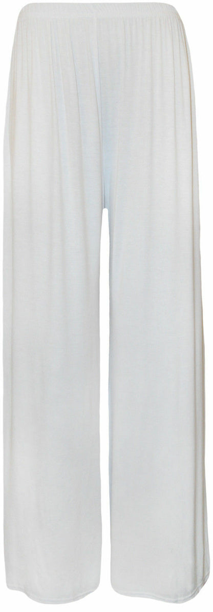 ladies Wide Leg White Palazzo Pants.