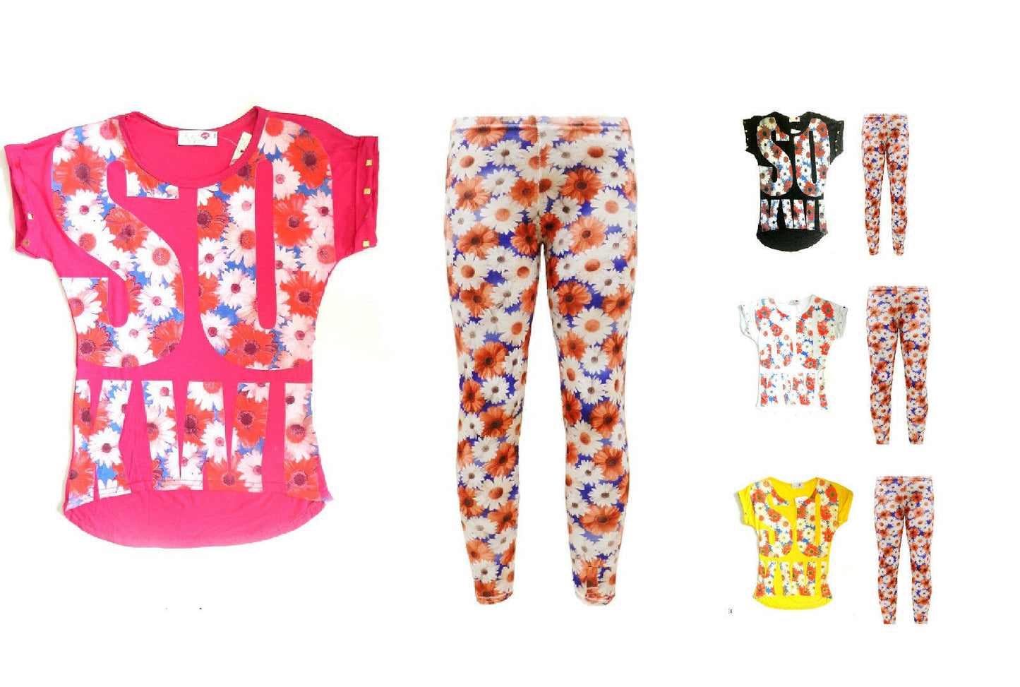 Daisy Floral Top & Leggings Set