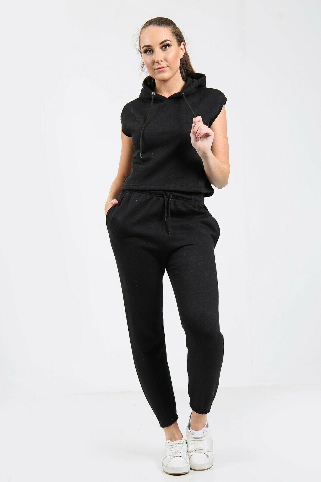 Ladies black best sale loungewear set