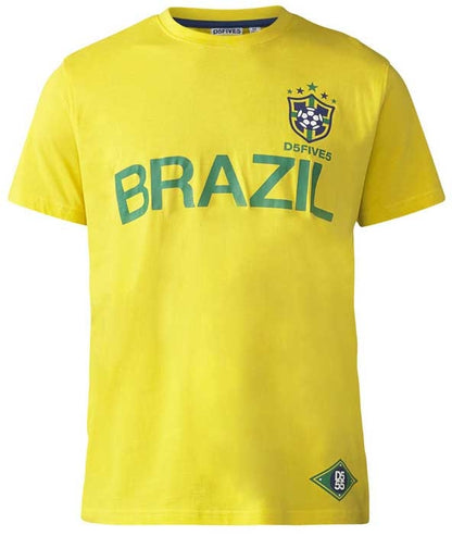 D555 Unisex World Cup Football England & Brazil Short Sleeve T-Shirts S-6XL